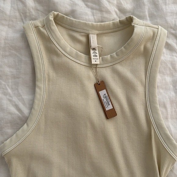 Skims Cotton Rib Tank Dress - Bone - Picture 6 of 6